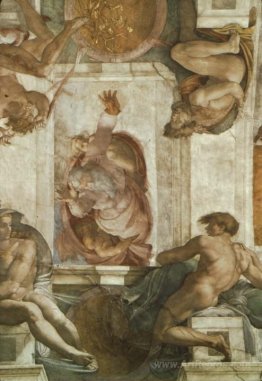 Sistine Chapel Ceiling: God Dividing Land and Water