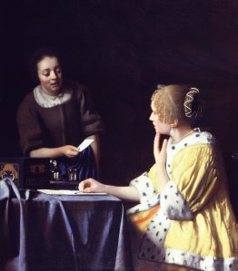 Mistress and Maid (Lady with Her Maidservant Holding a Letter )