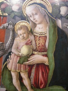 Madonna Enthroned with Donor (detail)