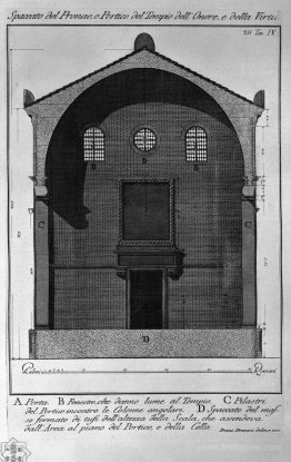 Cutaway view of the pronaos, or portico of the Temple of Honor a