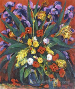 Still Life with Irises and Poppies