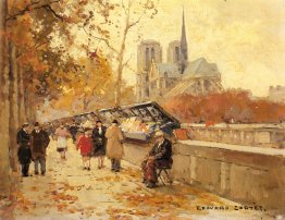 Booksellers along the Seine, Notre-Dame View