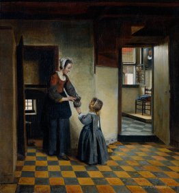 Woman and a Child in a Pantry