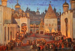 Mikhail Fyodorovitch coronation at 1613. Sobornaya Square. Mosco