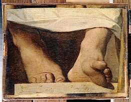 Study for the Apotheosis of Homer, Homer's feet