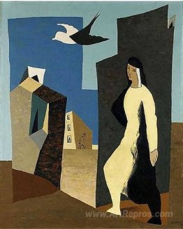 Woman and bird