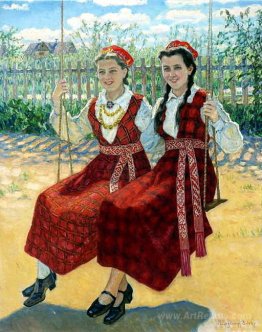 Two Girls On A Swing