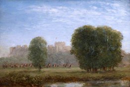 View of Windsor. Life Guards Approaching the River