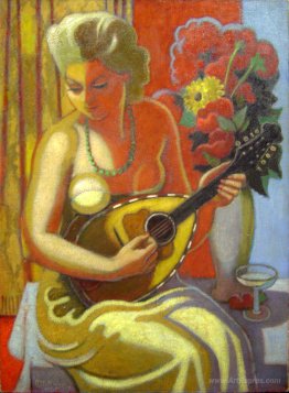 Young Woman with Mandolin