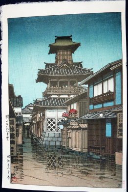 Bell Tower in the Rain at Okuyama