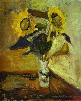 Vase of Sunflowers