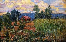 Landscape with a Pink House