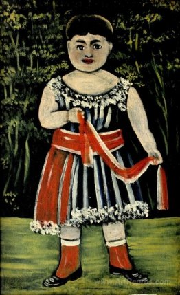 Little girl with a red bow