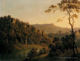 View in Matlock Dale, Looking Towards Black Rock Escarpment