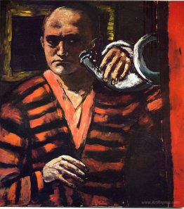 Self-Portrait with Trumpet