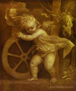 Cupid with the Wheel of Fortune