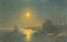 Moonlit view of the Bosphorus