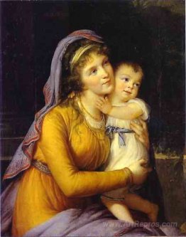 Baroness Anna Sergeevna Stroganova and Her Son Sergey