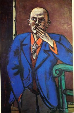 Self-Portrait in Blue Jacket