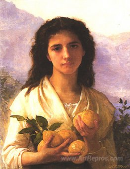 Girl Holding Lemons