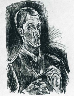 Self-Portrait (bust with pen)