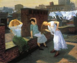 Sunday, Women Drying Their Hair