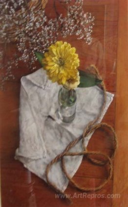 Still Life with Yellow Zinnia