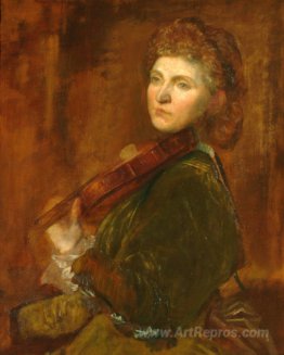 The portrait of violinist Wilma Neruda a.k.a Lady Hallé