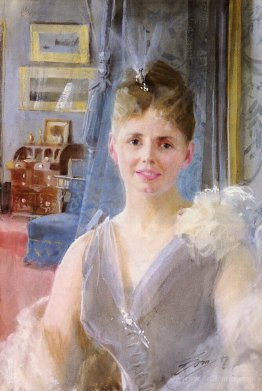 Portrait Of Edith Palgrave Edward In Her London Residence