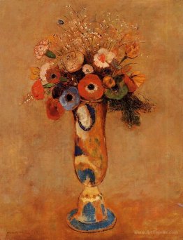 Wildflowers in a Long Necked Vase