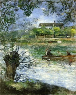 Willows and Figures in a Boat