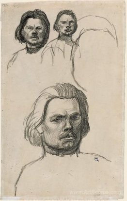 Studies of Portrait of Maxim Gorki