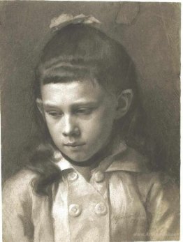 Portrait of a Girl, Head Slightly Turned Left