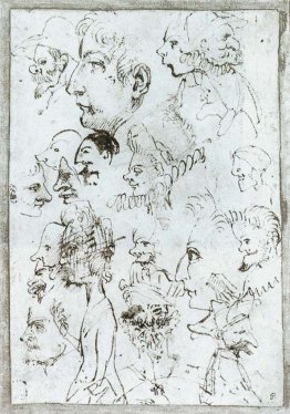 Sheet of caricatures