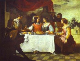 The Prodigal Son Feasting with Courtesans