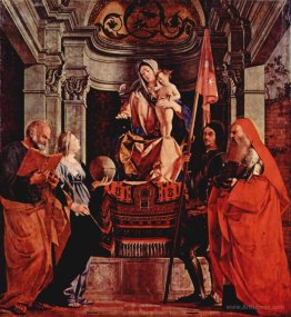 Altar of Santa Cristina al Tiverone, main board: Madonna Enthron