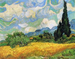 Wheat Field with Cypresses at the Haude Galline near Eygalieres