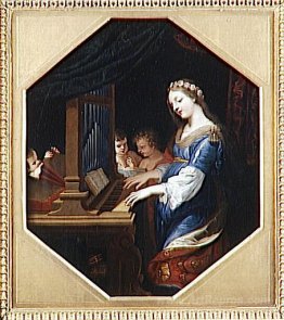 SAINTE CECILE PLAYING THE ORGAN