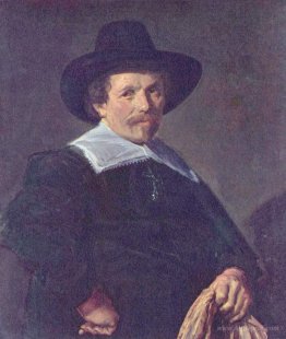 Portrait of a Man holding Gloves