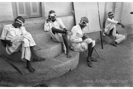 Four blind men, Bhavnagar, Gujarat