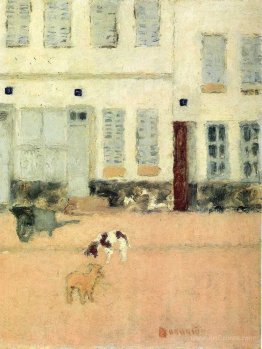 Street in Eragny-sur-Oise or Dogs in Eragny