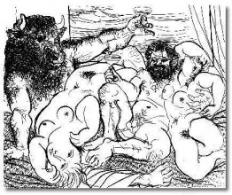 Bacchic scene with minotaur