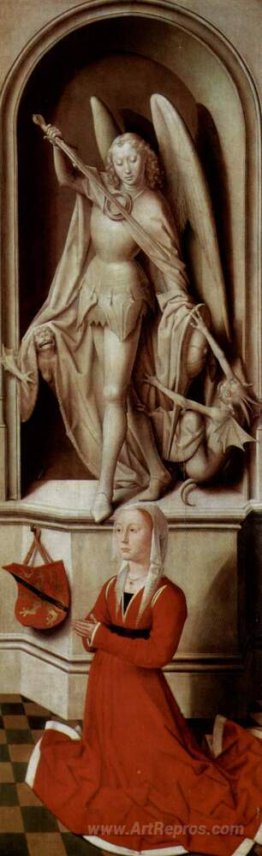 The Last Judgment, triptych, right wing Praying donor Catherine