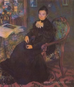 Portrait of E.Kustodieva, Artist's Mother