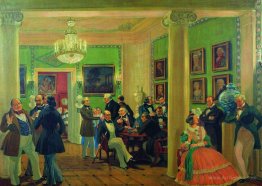 In the living room in Moscow in 1840's