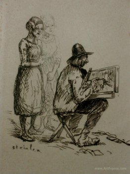 Artist drawing