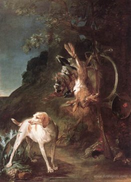 Game Still Life with Hunting Dog