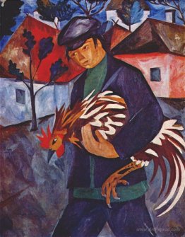 Boy with rooster