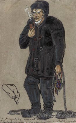 Costume design of a Shipbuilder for "Peer Gynt"