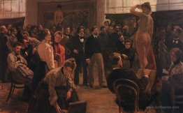 Statement of the model in the studio of Ilya Repin Academy of Ar